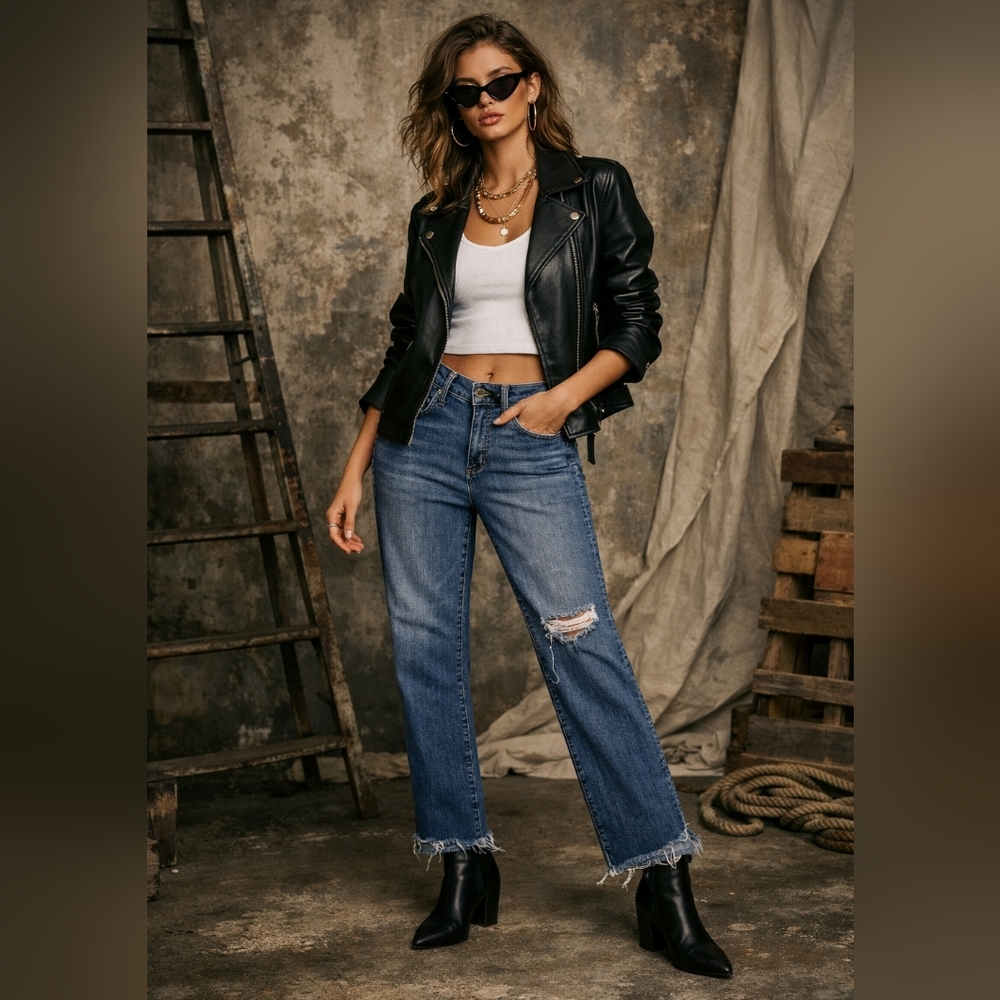 Banana Republic Premium Denim Girlfriend Jean-Zeo Indigo